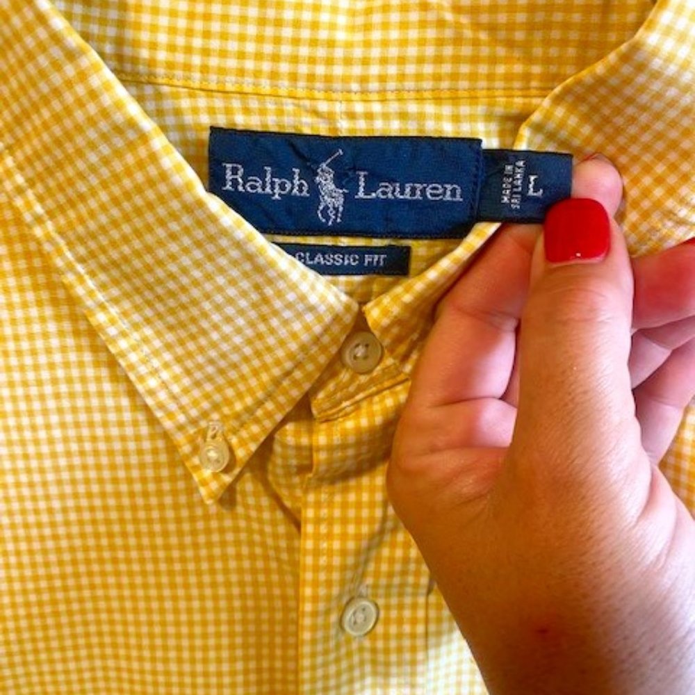 Polo Ralph Lauren Men's Large Gingham Button-Down